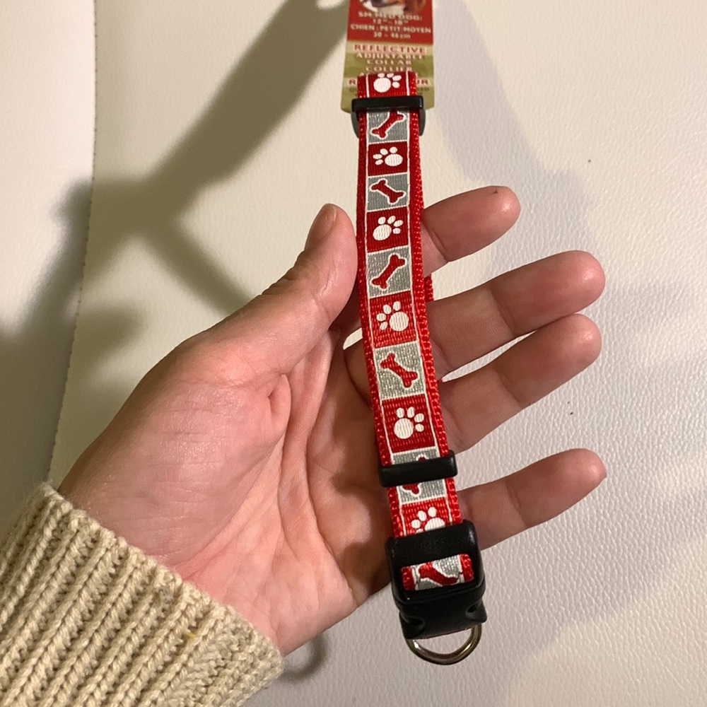 NWT Red Reflective Dog Collar